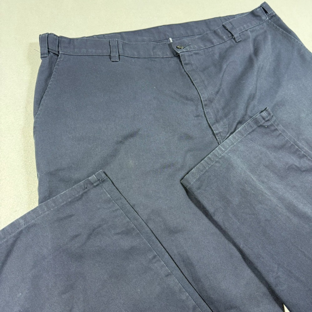 Dickies Mens Navy Blue Straight Leg Work Pants Flat Front‎ Utility Pocket 40x30